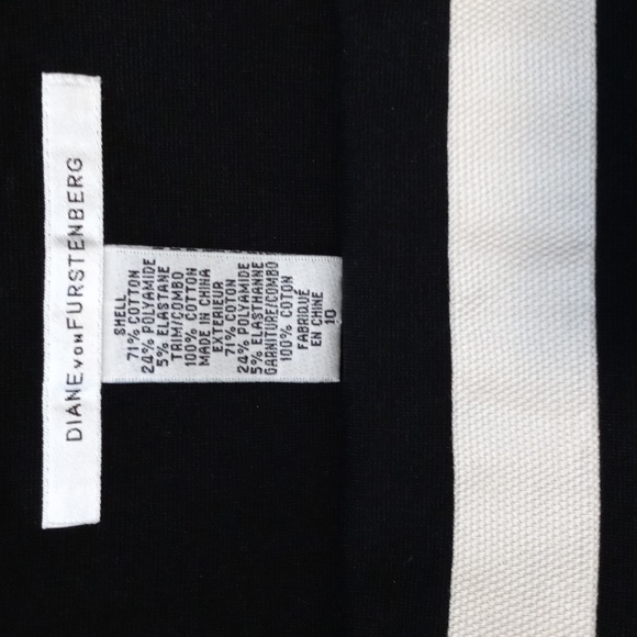 🖤Diane Von Furstenberg🖤 - Black/Ivory Tai Stretch Dress - Picture 3 of 14